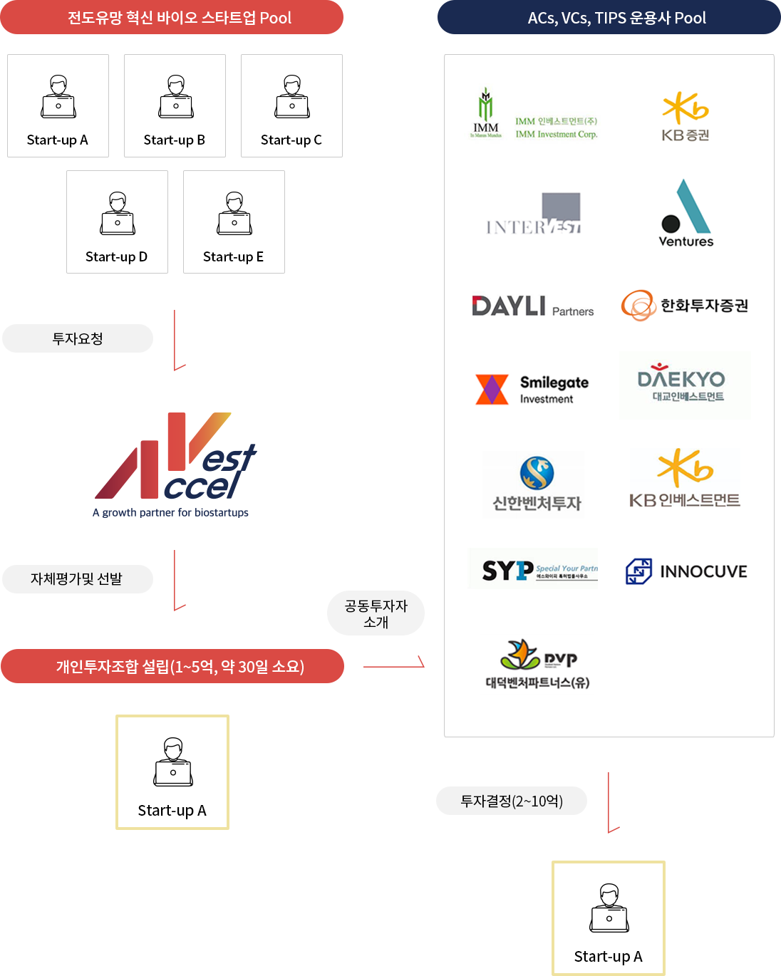 전도유망 혁신 바이오 스타트업/개인투자조합 설립(1~5억, 약 30일 소요)/ACs, VCs, TIPS 운용사